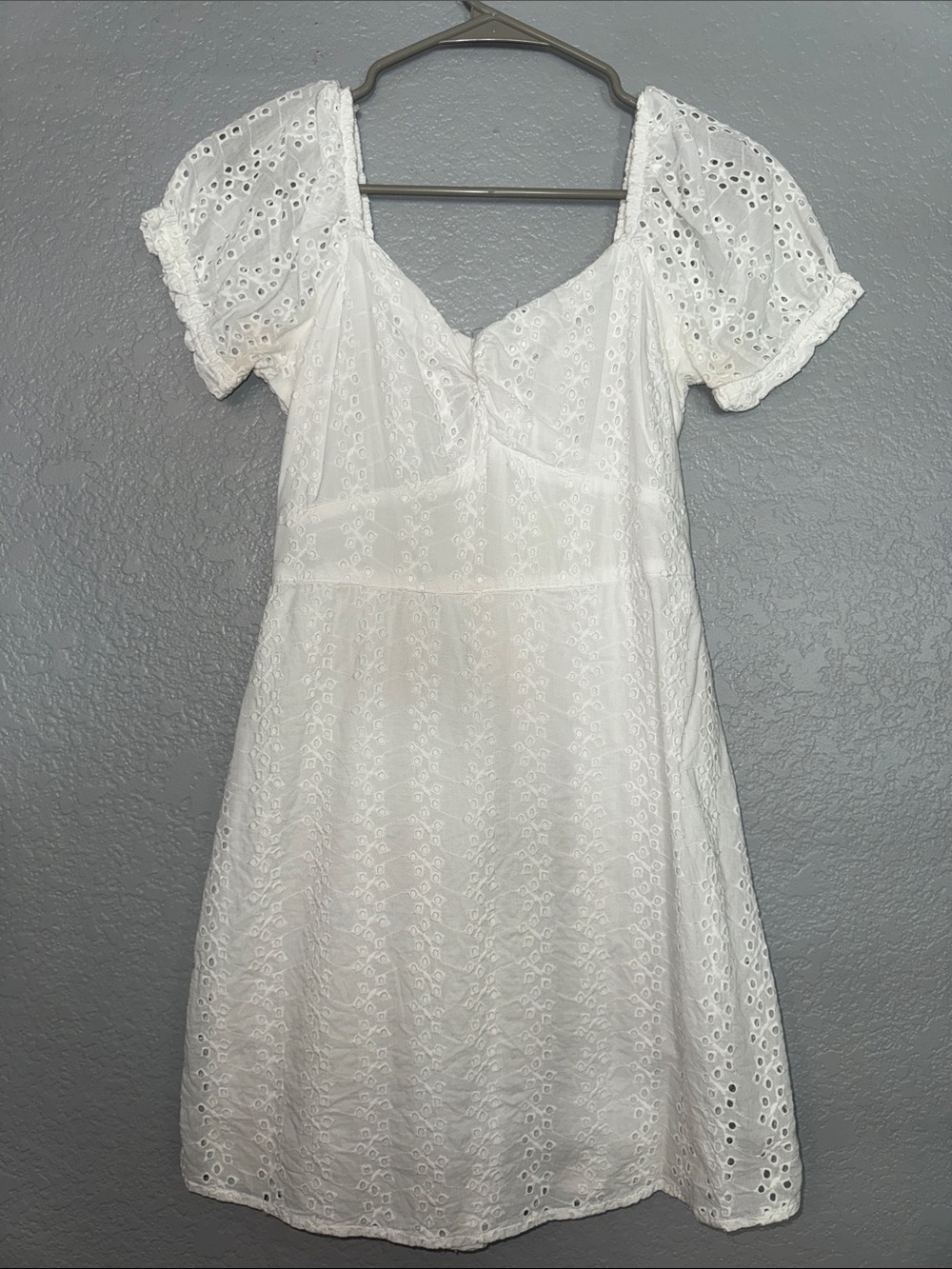 Hollister White Eyelet Mini Dress